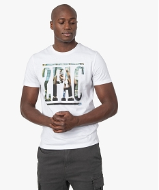 GEMO Tee-shirt homme à motif – 2PAC Blanc