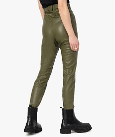pantalon femme taille haute en synthetique esprit rock vert pantalonsF869901_3