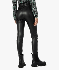 pantalon femme taille haute en synthetique esprit rock noir pantalonsF870001_3