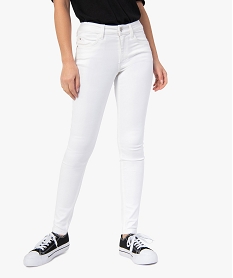 jean femme coupe skinny taille normale blanc pantalonsF871001_1