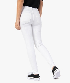 jean femme coupe skinny taille normale blancF871001_3