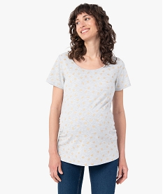 tee-shirt de grossesse imprime a manches courtes gris t-shirts manches courtesF914701_1