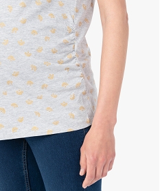 tee-shirt de grossesse imprime a manches courtes gris t-shirts manches courtesF914701_2