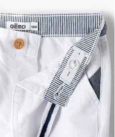 pantalon bebe garcon elegant en lin coton blancF931501_2