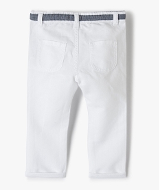 pantalon bebe garcon elegant en lin coton blancF931501_3