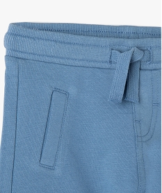 short bebe garcon en maille avec ceinture bord-cote bleu shortsF936901_2