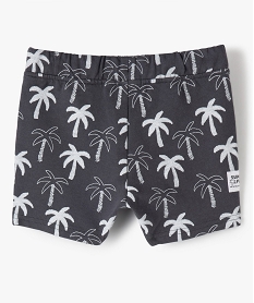 bermuda bebe garcon en jersey imprime palmiers a taille elastiquee noir shortsF938201_3
