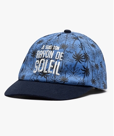 GEMO Casquette bébé garçon à motif palmier et broderie Bleu