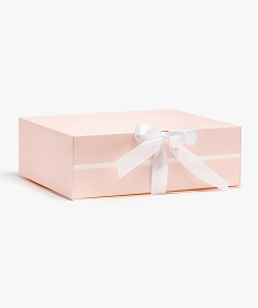 GEMO Boite cadeau avec ruban satiné Rose