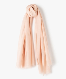 GEMO Foulard femme en fine maille texturée Rose