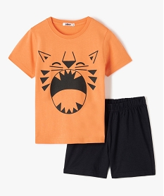 GEMO Pyjashort garçon imprimé tigre Orange