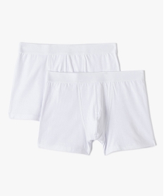 GEMO Boxer uni en coton extensible homme (lot de 2) Blanc