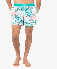 short de bain homme a motifs exotiques multicolore maillots de bainG062101_1