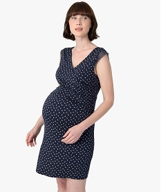 nuisette de grossesse et allaitement avec haut cache-cœur imprime nuisettes chemises de nuitG065701_1