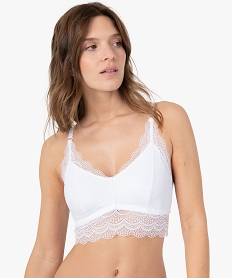 GEMO Soutien-gorge post-opératoire en dentelle Blanc