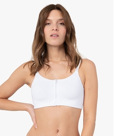 GEMO Soutien-gorge post-opératoire en microfibre et dentelle Blanc