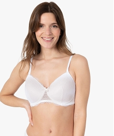 GEMO Soutien-gorge post-opératoire en avec bonnets paddés Blanc