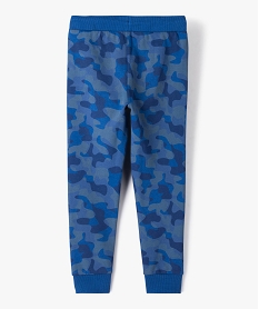 pantalon de sport garcon imprime camouflage - camps united bleu pantalonsG089401_3