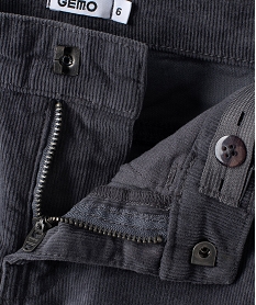 pantalon garcon 5 poches en velours cotele gris pantalonsG093701_3