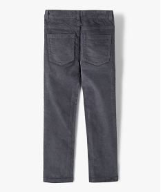 pantalon garcon 5 poches en velours cotele gris pantalonsG093701_4