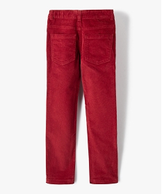 pantalon garcon 5 poches en velours cotele rougeG093801_4