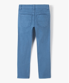 pantalon garcon uni coupe slim extensible bleuG093901_3