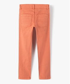 pantalon garcon uni coupe slim extensible orangeG094001_4