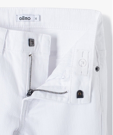 pantalon garcon uni coupe slim extensible blancG094101_2