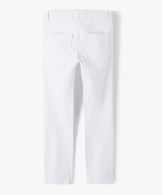pantalon garcon uni coupe slim extensible blancG094101_3