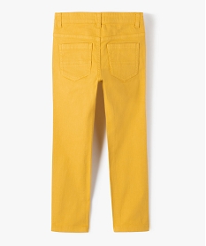 pantalon garcon uni coupe slim extensible jaune pantalonsG094201_4