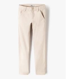 pantalon chino en twill de coton garcon beige pantalonsG094601_2