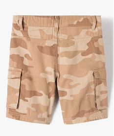 bermuda garcon imprime coupe regular a poches laterales beige shorts bermudas et pantacourtsG096701_3