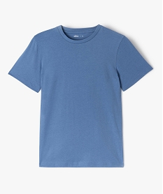 tee-shirt a manches courtes uni garcon bleuG116201_1