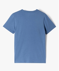 tee-shirt a manches courtes uni garcon bleuG116201_3