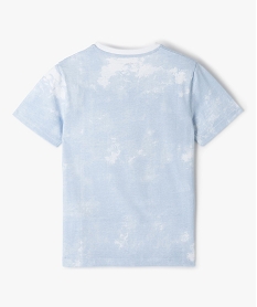 tee-shirt garcon imprime a manches courtes bleuG118101_3