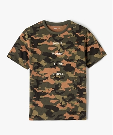 tee-shirt garcon camouflage a manches courtes vert tee-shirtsG118801_1