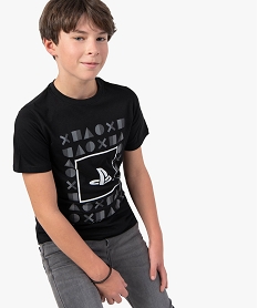 tee-shirt garcon a manches courtes imprime - playstation noirG120301_1