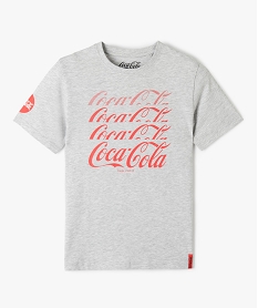 tee-shirt garcon a manches courtes imprime - coca cola grisG120501_1