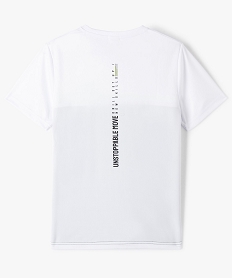 tee-shirt garcon a manches courtes poche poitrine et detail fluo blanc tee-shirtsG121701_3