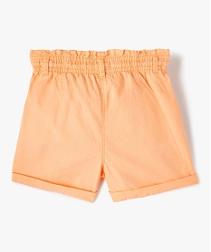 short fille ample a taille elastiquee et broderies - lulucastagnette orangeG127101_3