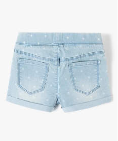 short fille en jean extensible imprime bleu shortsG127401_4