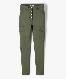 GEMO Pantalon fille Ultra Skinny avec poches à rabat Vert