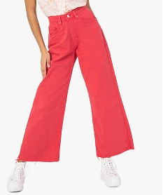 pantalon femme ample en toile denim – camps united rouge pantalonsG203901_1