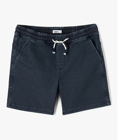 short garcon en toile denim extensible bleu shorts bermudas et pantacourtsG207901_1