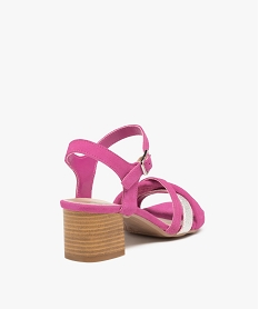 sandales femme a talon et brides en cuir suede – taneo rose vifG250101_4