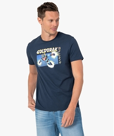 GEMO Tee-shirt homme à manches courtes imprimé - Goldorak Bleu