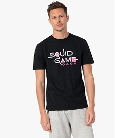 GEMO Tee-shirt homme à manches courtes imprimé - Squid Game Noir