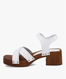 sandales femme dessus cuir et semelle imitation bois - taneo blanc standardG324301_3