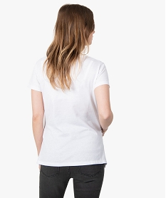 tee-shirt de grossesse avec motif graphique blanc t-shirts en cotonG330001_3