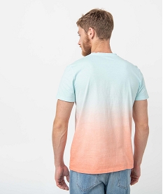 tee-shirt homme avec motif palmier coloris tie and dye bleuG398501_3